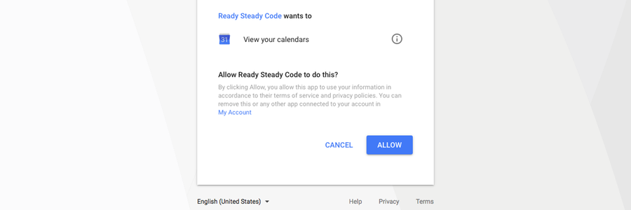 Screenshot: Google consent screen